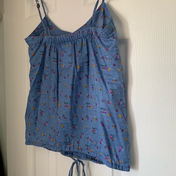 3 for $15 Garage Blue Floral Top - Picture 6 of 9